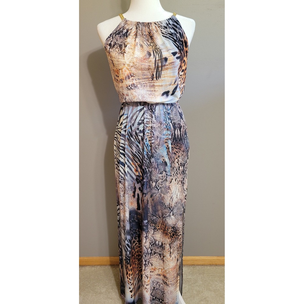 Venus Mixed Animal Print Maxi Dress